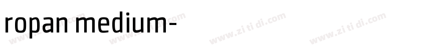 ropan medium字体转换